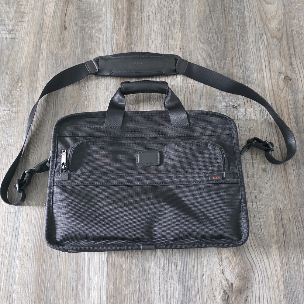 Tumi T-Pass Black Laptop Men's Briefcase Bag